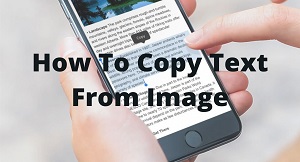 how to copy text from image