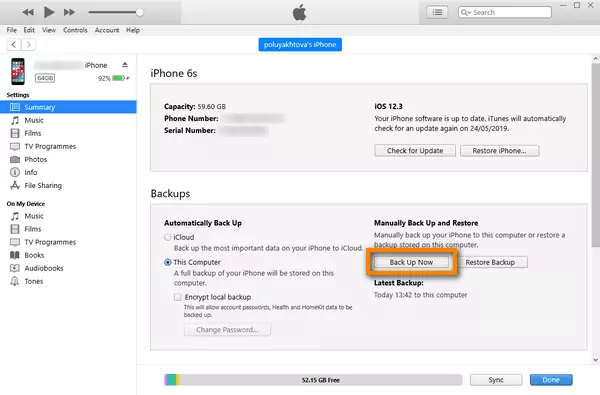 How To Transfer Contacts From One iPhone to Another iPhone with iTunes