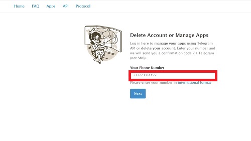 how to delete telegram account	