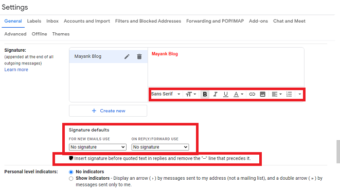 how to add a signature in gmail	