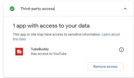 how to check third party access from gmail